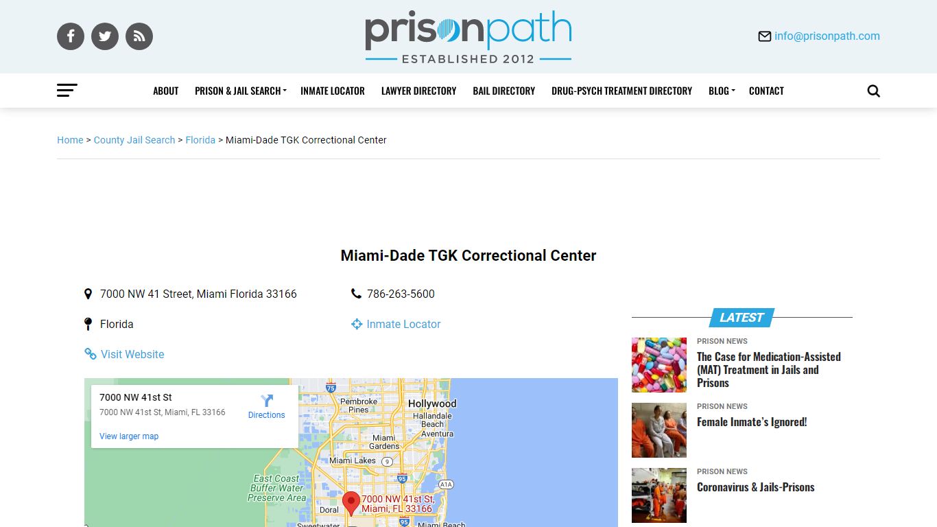 Miami-Dade TGK Correctional Center - Prison Path